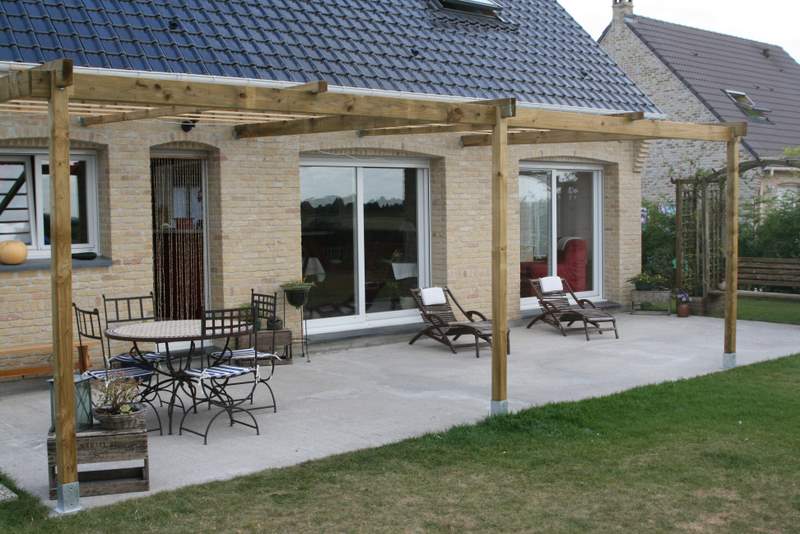 montage pergola bois